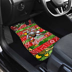 Rabbitohs Rugby Merry Christmas Car Mats Indigenous Australian Art