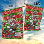 Rabbitohs Rugby Merry Christmas Garden Flag Indigenous Australian Art