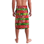 Custom Rabbitohs Rugby Merry Christmas Lavalava Indigenous Australian Art