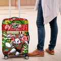 Rabbitohs Rugby Merry Christmas Luggage Cover Indigenous Australian Art