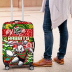 Rabbitohs Rugby Merry Christmas Luggage Cover Indigenous Australian Art
