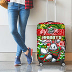 Rabbitohs Rugby Merry Christmas Luggage Cover Indigenous Australian Art