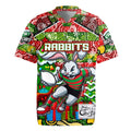 Custom Rabbitohs Rugby Merry Christmas Rugby Jersey Indigenous Australian Art