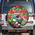 Rabbitohs Rugby Merry Christmas Spare Tire Cover Indigenous Australian Art