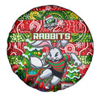 Rabbitohs Rugby Merry Christmas Spare Tire Cover Indigenous Australian Art