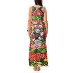 Custom Rabbitohs Rugby Merry Christmas Tank Maxi Dress Indigenous Australian Art
