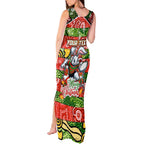Custom Rabbitohs Rugby Merry Christmas Tank Maxi Dress Indigenous Australian Art