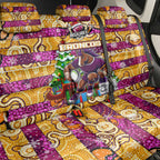 Broncos Rugby Merry Christmas Back Car Seat Cover Indigenous Australian Art