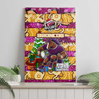 Broncos Rugby Merry Christmas Canvas Wall Art Indigenous Australian Art