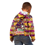 Custom Broncos Rugby Merry Christmas Kid Hoodie Indigenous Australian Art