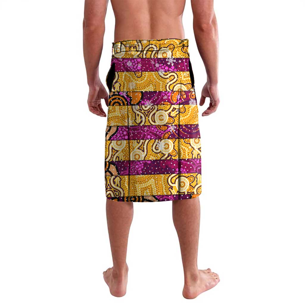 Custom Broncos Rugby Merry Christmas Lavalava Indigenous Australian Art