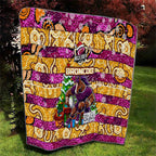 Broncos Rugby Merry Christmas Quilt Indigenous Australian Art