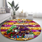 Broncos Rugby Merry Christmas Round Carpet Indigenous Australian Art