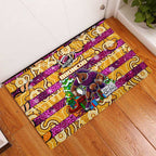 Broncos Rugby Merry Christmas Rubber Doormat Indigenous Australian Art