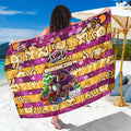 Broncos Rugby Merry Christmas Sarong Indigenous Australian Art