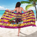 Broncos Rugby Merry Christmas Sarong Indigenous Australian Art