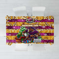Broncos Rugby Merry Christmas Tablecloth Indigenous Australian Art