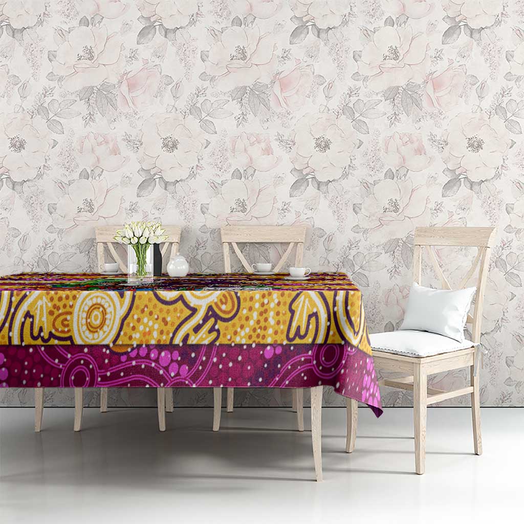 Broncos Rugby Merry Christmas Tablecloth Indigenous Australian Art