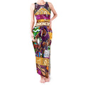 Custom Broncos Rugby Merry Christmas Tank Maxi Dress Indigenous Australian Art