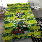 Raiders Rugby Merry Christmas Bedding Set Indigenous Australian Art
