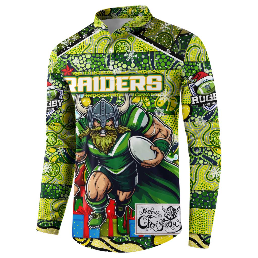Custom Raiders Rugby Merry Christmas Button Sweatshirt Indigenous Australian Art