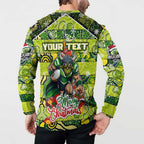 Custom Raiders Rugby Merry Christmas Button Sweatshirt Indigenous Australian Art