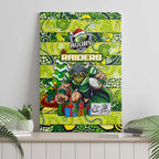 Raiders Rugby Merry Christmas Canvas Wall Art Indigenous Australian Art