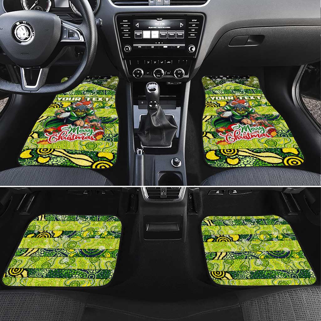 Raiders Rugby Merry Christmas Car Mats Indigenous Australian Art
