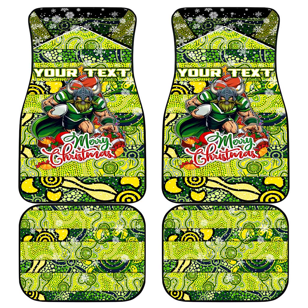 Raiders Rugby Merry Christmas Car Mats Indigenous Australian Art
