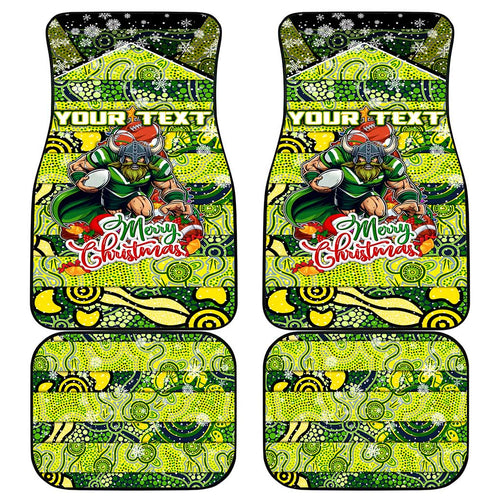 Raiders Rugby Merry Christmas Car Mats Indigenous Australian Art