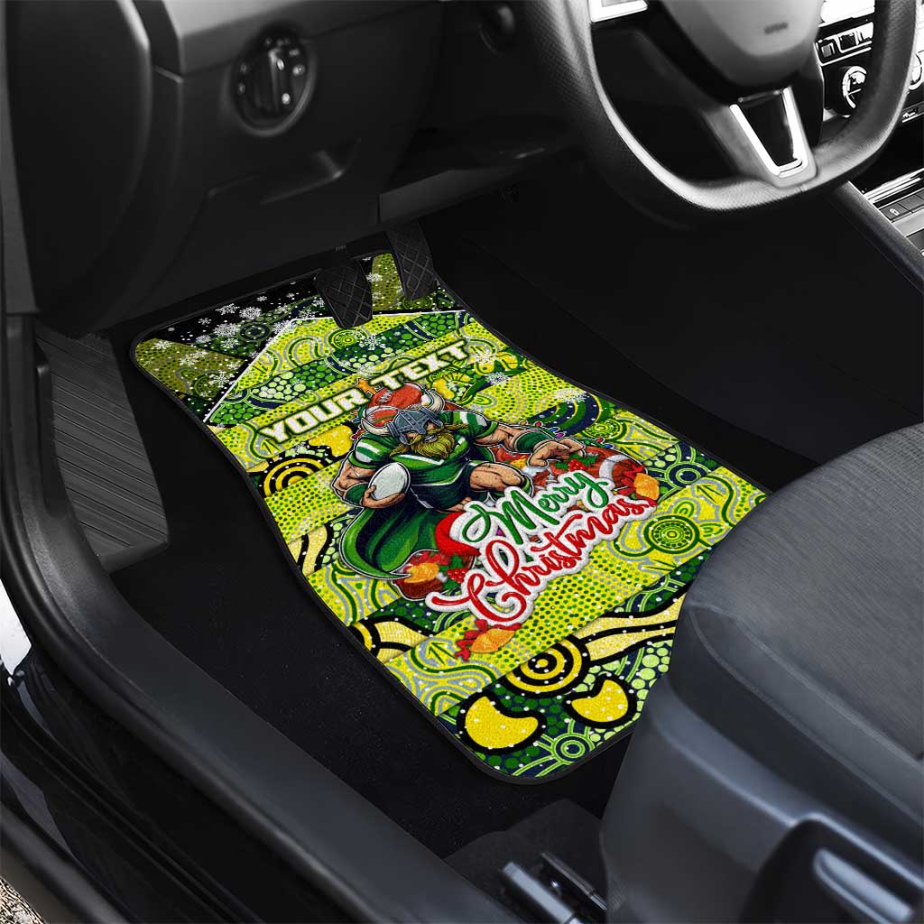 Raiders Rugby Merry Christmas Car Mats Indigenous Australian Art