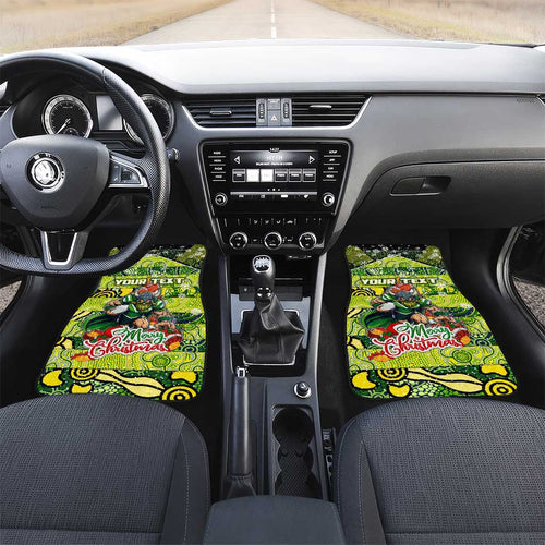 Raiders Rugby Merry Christmas Car Mats Indigenous Australian Art