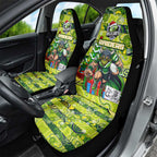 Raiders Rugby Merry Christmas Car Seat Cover Indigenous Australian Art