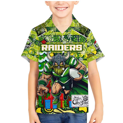 Custom Raiders Rugby Merry Christmas Family Matching Mermaid Dress and Hawaiian Shirt Indigenous Australian Art