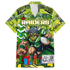 Custom Raiders Rugby Merry Christmas Family Matching Off Shoulder Maxi Dress and Hawaiian Shirt Indigenous Australian Art
