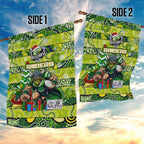 Raiders Rugby Merry Christmas Garden Flag Indigenous Australian Art