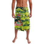 Custom Raiders Rugby Merry Christmas Lavalava Indigenous Australian Art