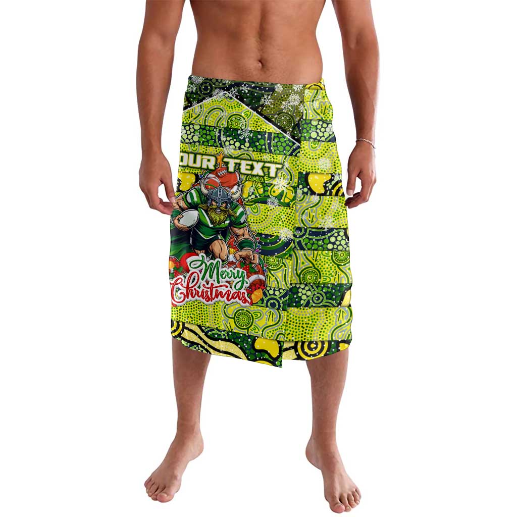 Custom Raiders Rugby Merry Christmas Lavalava Indigenous Australian Art