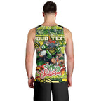 Custom Raiders Rugby Merry Christmas Men Tank Top Indigenous Australian Art
