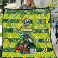 Raiders Rugby Merry Christmas Quilt Indigenous Australian Art