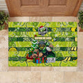 Raiders Rugby Merry Christmas Rubber Doormat Indigenous Australian Art