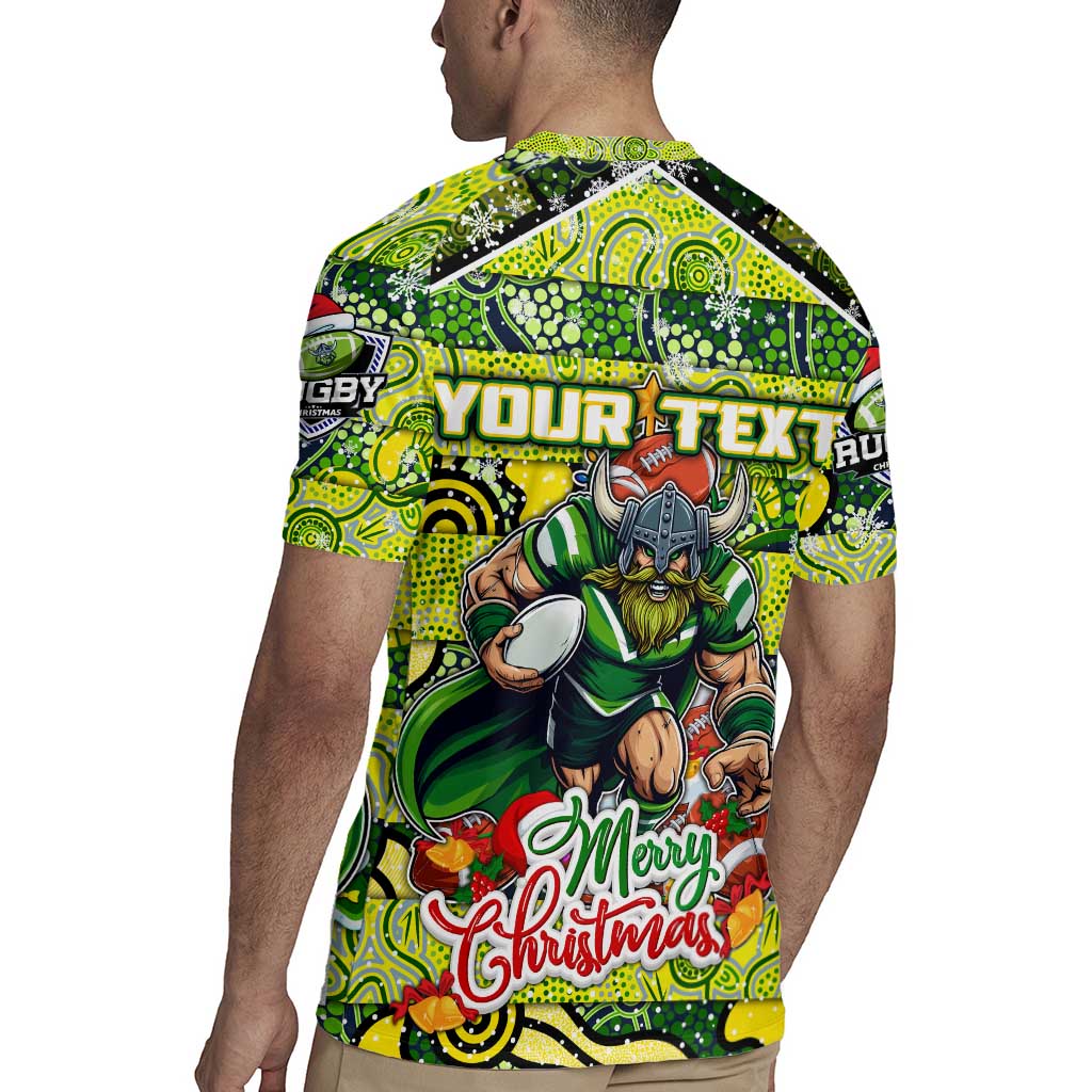 Custom Raiders Rugby Merry Christmas Rugby Jersey Indigenous Australian Art