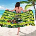 Raiders Rugby Merry Christmas Sarong Indigenous Australian Art