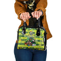 Raiders Rugby Merry Christmas Shoulder Handbag Indigenous Australian Art