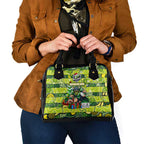 Raiders Rugby Merry Christmas Shoulder Handbag Indigenous Australian Art