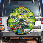 Raiders Rugby Merry Christmas Spare Tire Cover Indigenous Australian Art