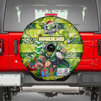 Raiders Rugby Merry Christmas Spare Tire Cover Indigenous Australian Art