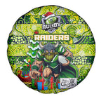 Raiders Rugby Merry Christmas Spare Tire Cover Indigenous Australian Art