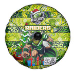Raiders Rugby Merry Christmas Spare Tire Cover Indigenous Australian Art