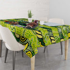 Raiders Rugby Merry Christmas Tablecloth Indigenous Australian Art